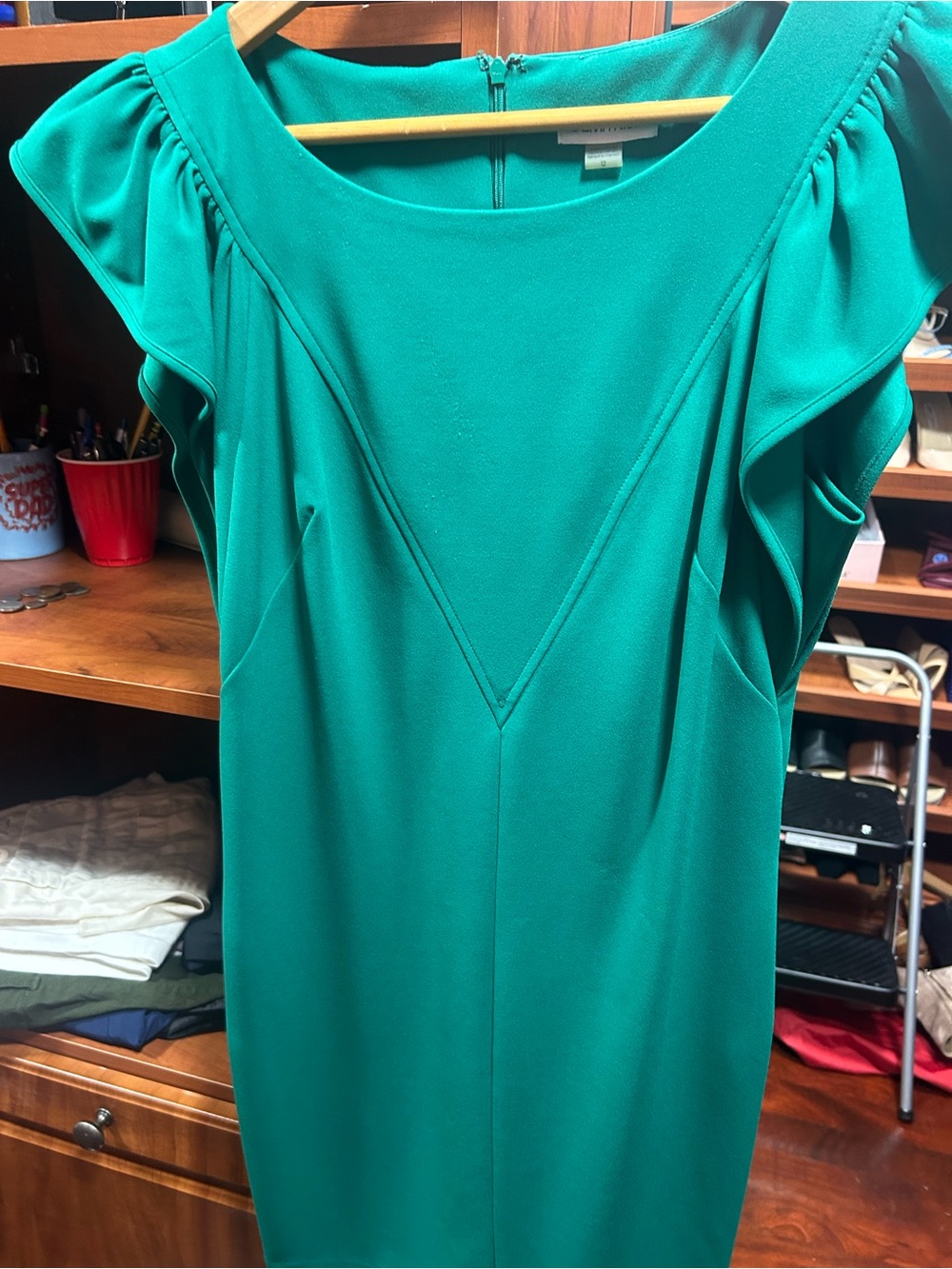 Calvin Klein Emerald Green Shift Dress